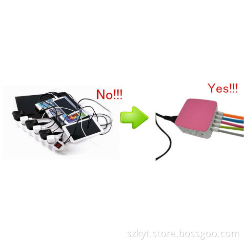 mobile phone accessories factory 39w SAA KC C-TICK 5 port usb wall charger for cell phone